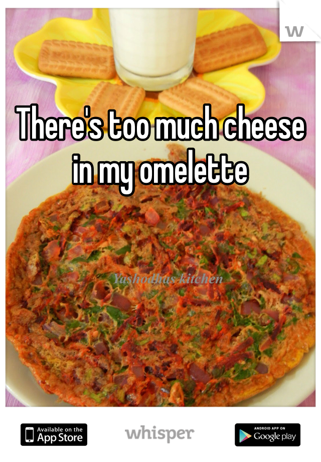 There's too much cheese in my omelette
