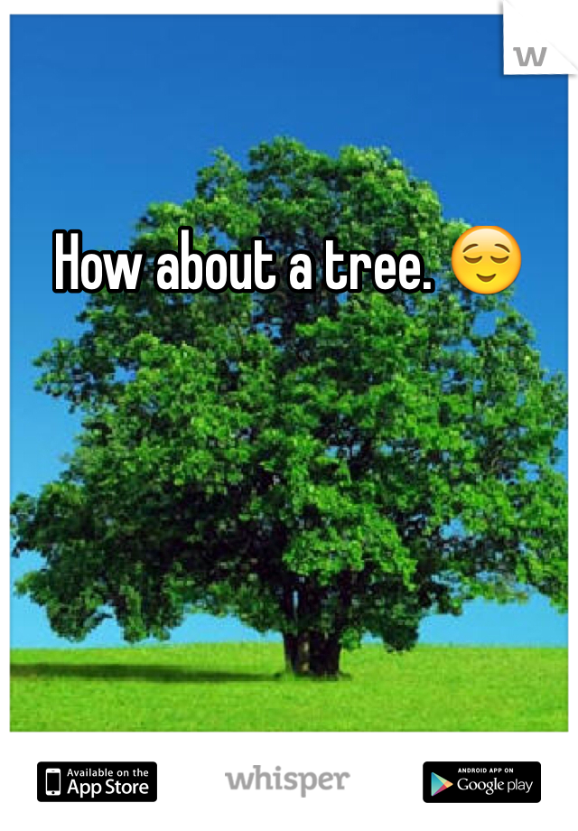 How about a tree. 😌