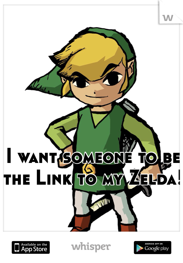 I want someone to be the Link to my Zelda!