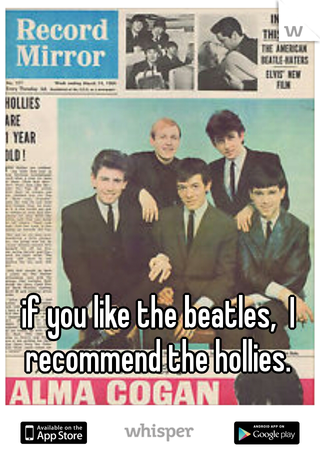 if you like the beatles,  I recommend the hollies. 