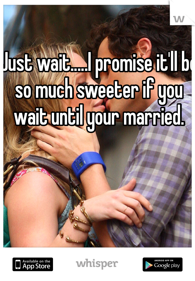 Just wait.....I promise it'll be so much sweeter if you wait until your married. 