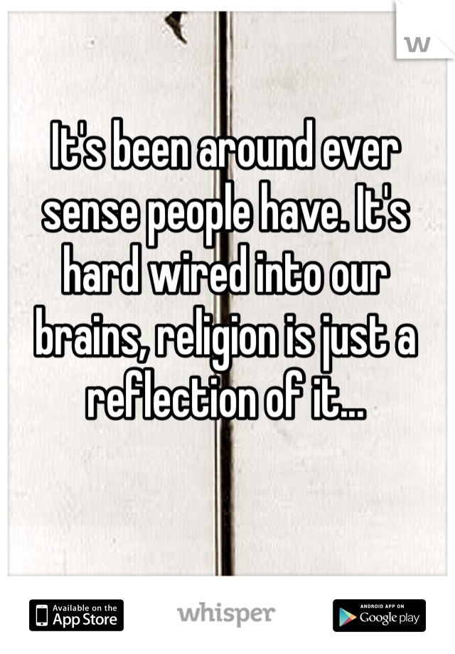 It's been around ever sense people have. It's hard wired into our brains, religion is just a reflection of it...