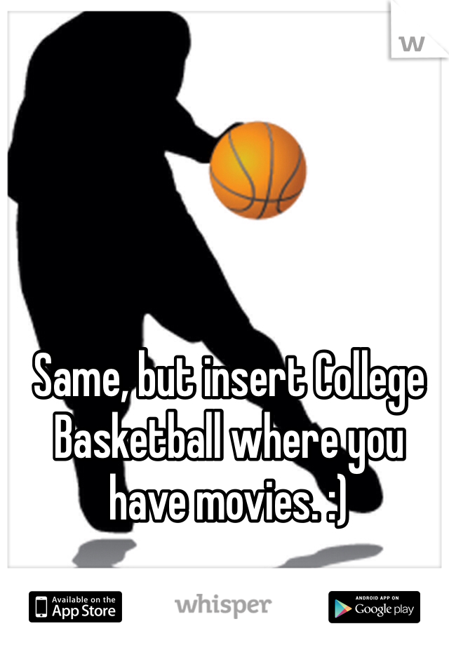 Same, but insert College Basketball where you have movies. :)