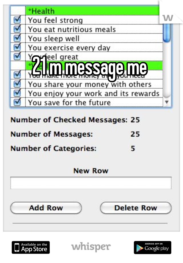 21 m message me 