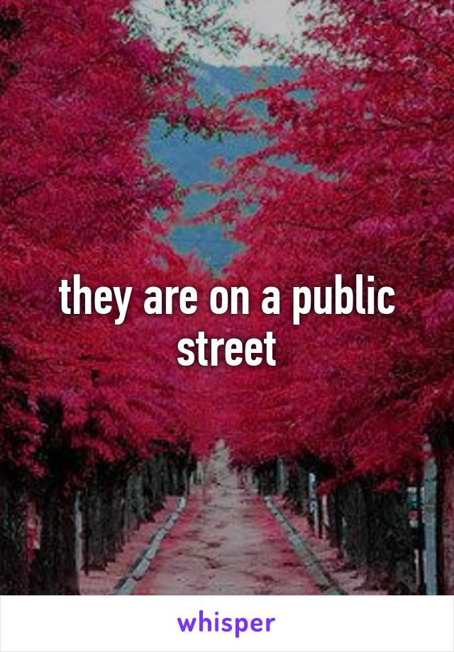 they are on a public street