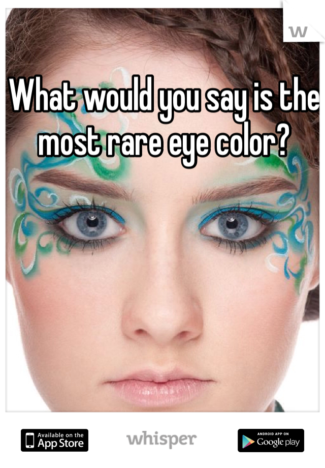 What would you say is the most rare eye color? 