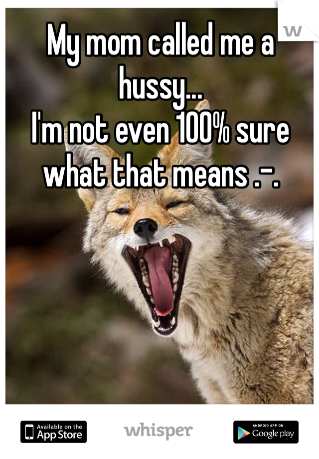 My mom called me a hussy... 
I'm not even 100% sure what that means .-.