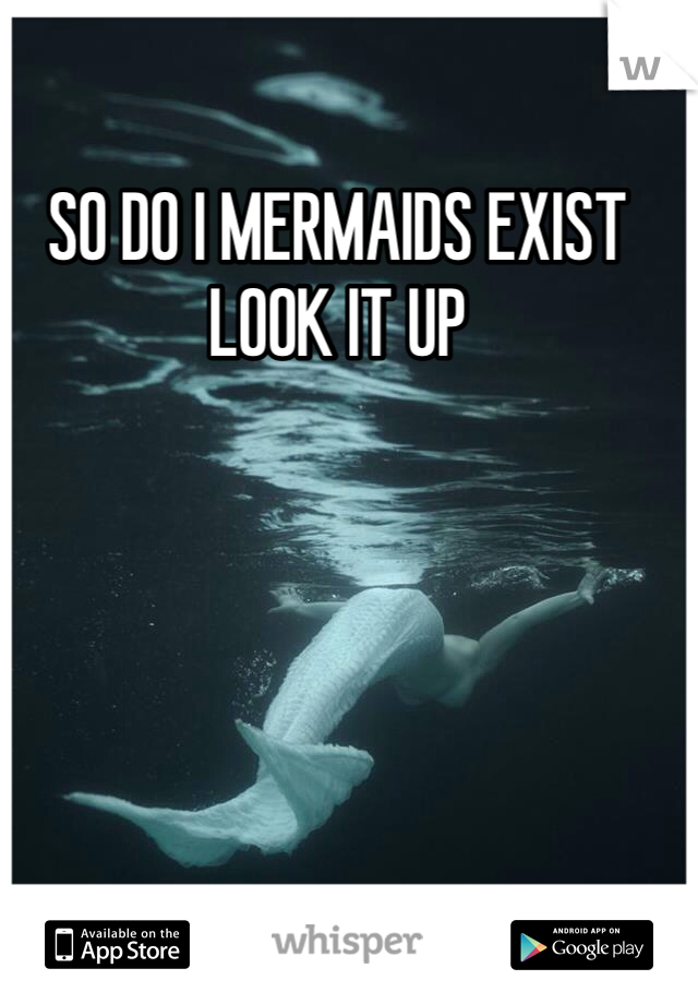 SO DO I MERMAIDS EXIST LOOK IT UP