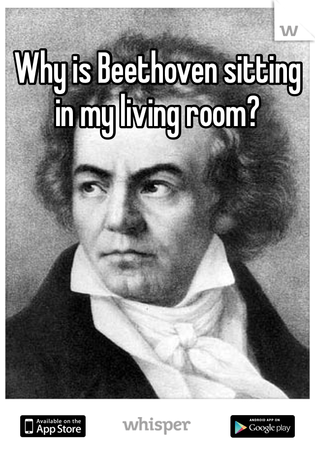 Why is Beethoven sitting in my living room?