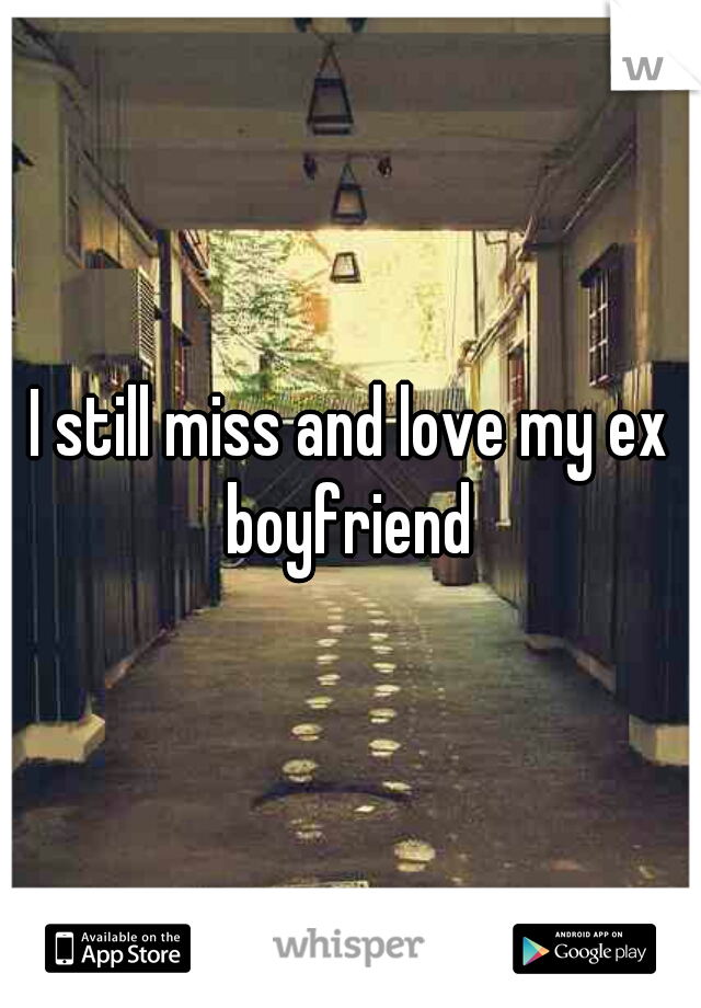 I still miss and love my ex boyfriend 