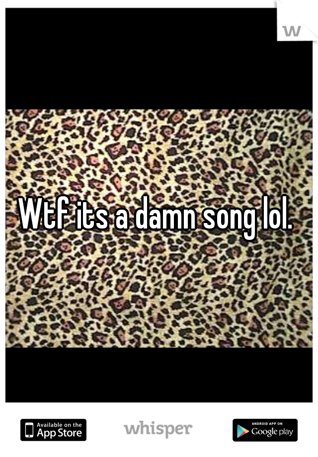 Wtf its a damn song lol. 