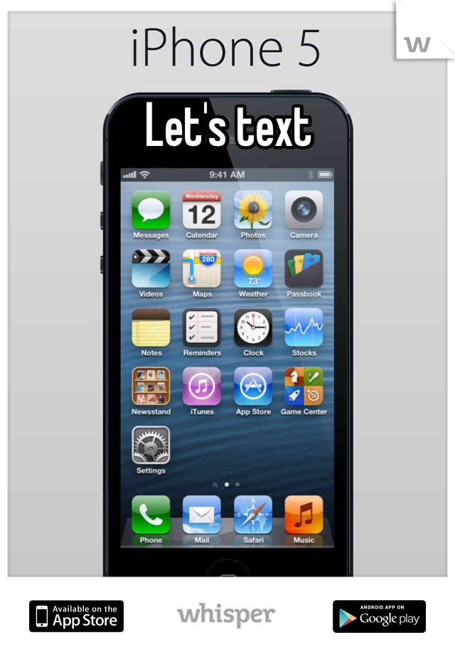 Let's text 