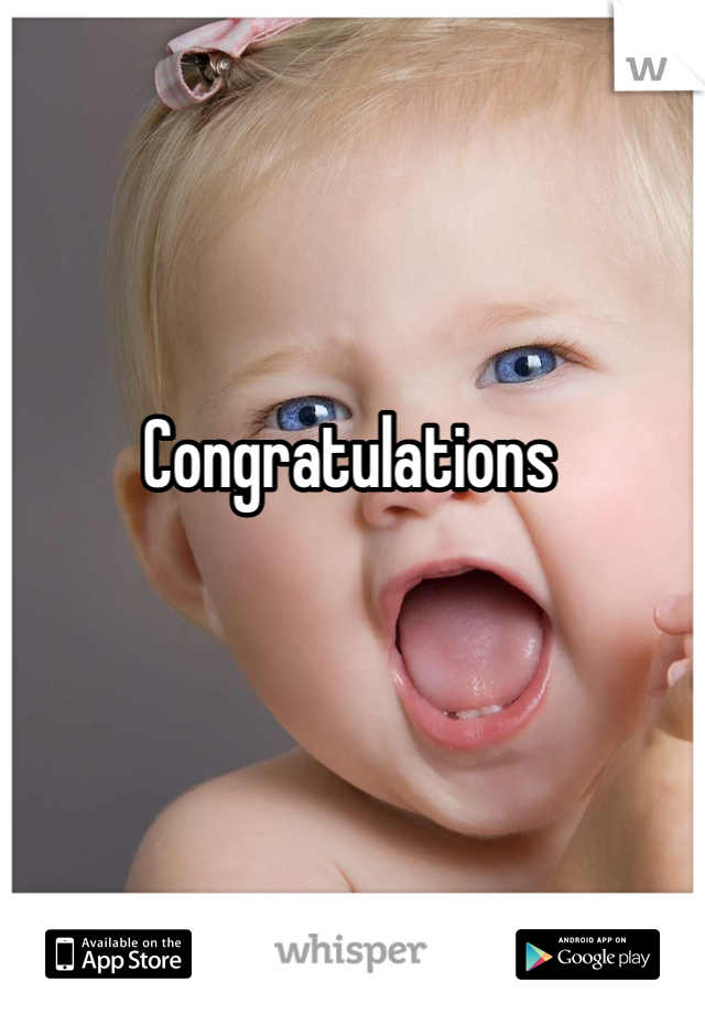 Congratulations 