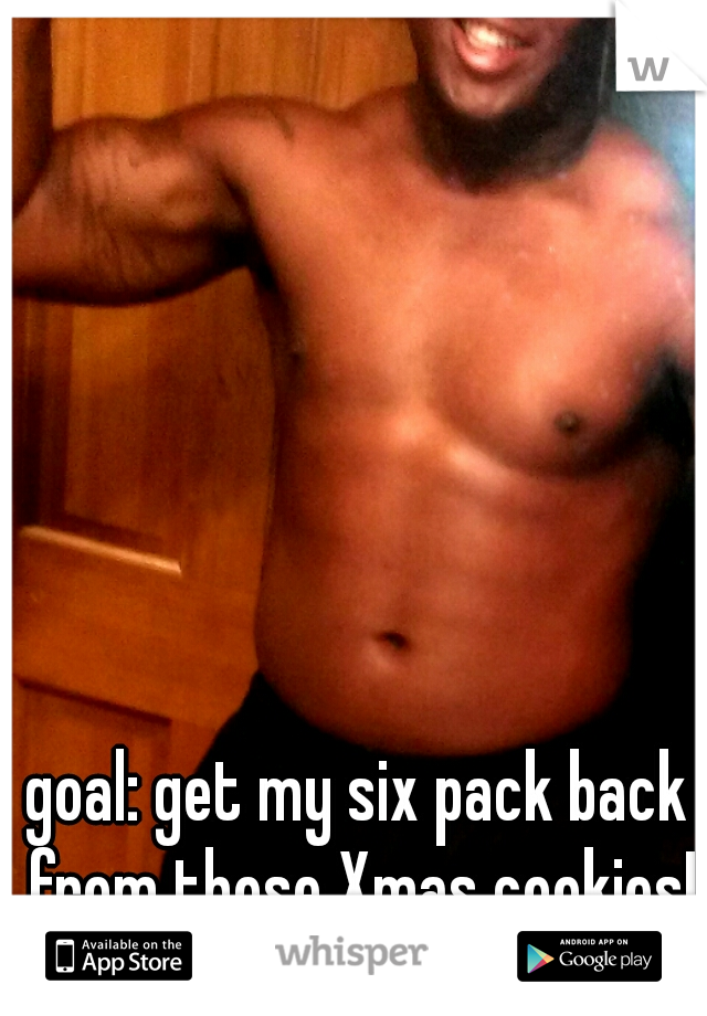 goal: get my six pack back from those Xmas cookies!
 