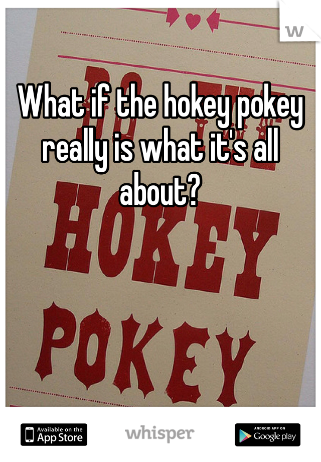 What if the hokey pokey really is what it's all about?