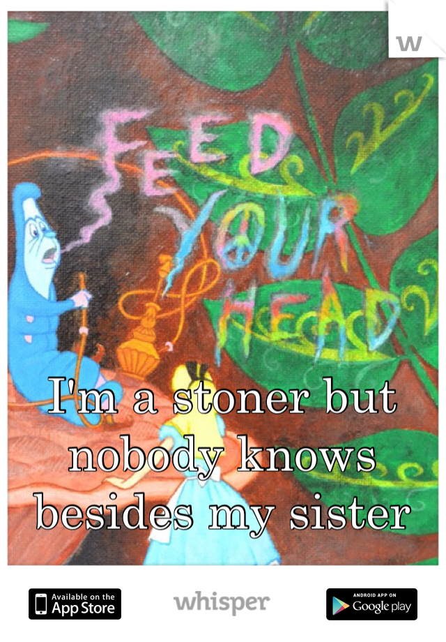 I'm a stoner but nobody knows besides my sister
