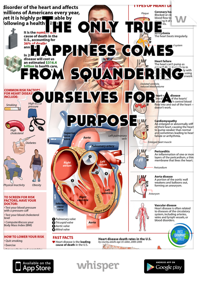 The only true happiness comes from squandering ourselves for a purpose 