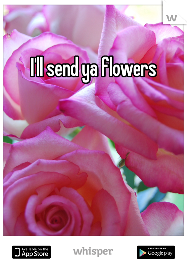 I'll send ya flowers