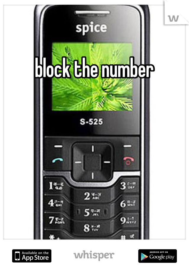 block the number 