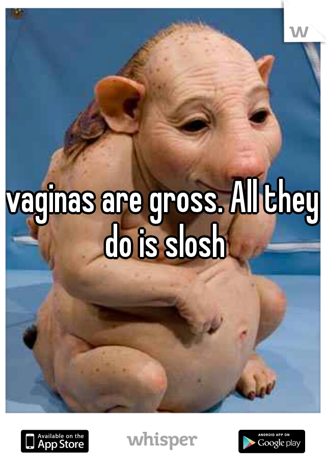 vaginas are gross. All they do is slosh