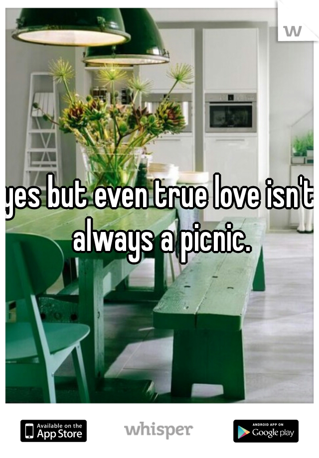 yes but even true love isn't always a picnic.