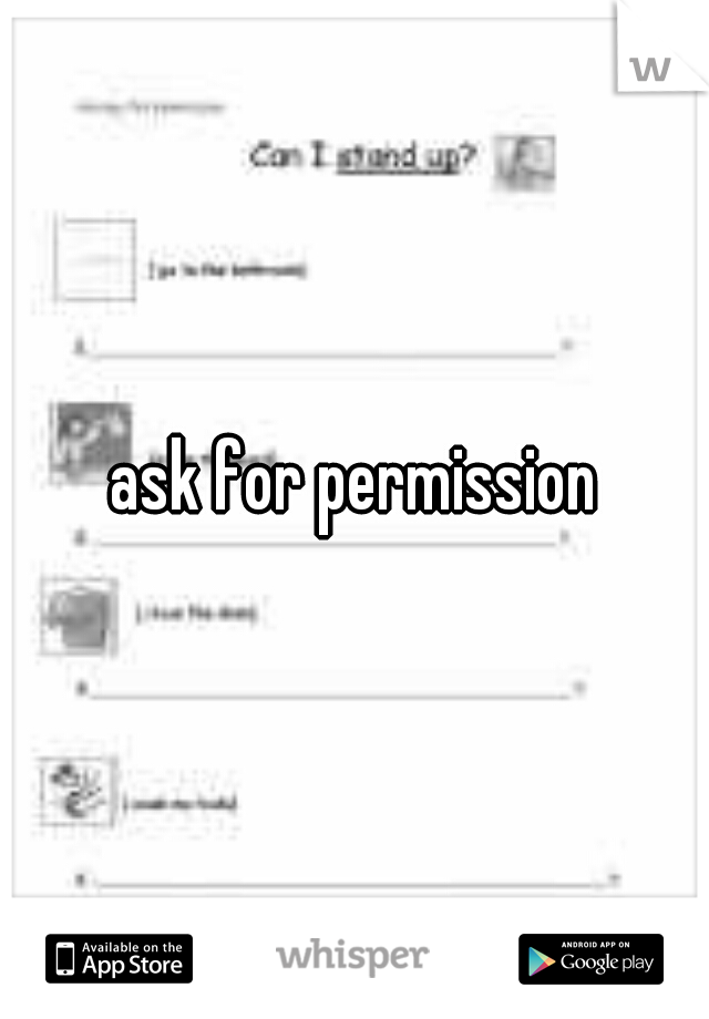 ask for permission