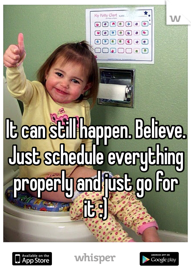It can still happen. Believe. Just schedule everything properly and just go for it :)
