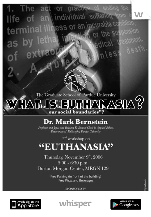 what is euthanasia?