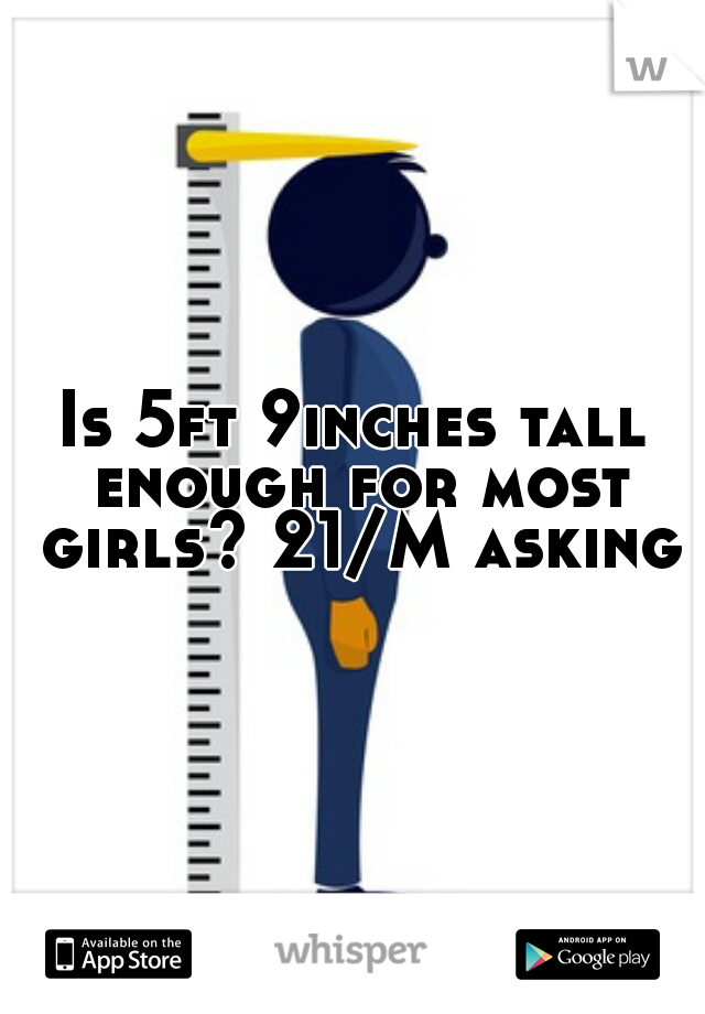 Is 5ft 9inches tall enough for most girls? 21/M asking