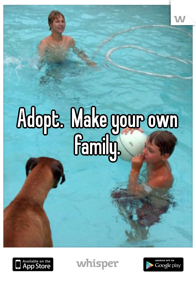 Adopt.  Make your own family. 