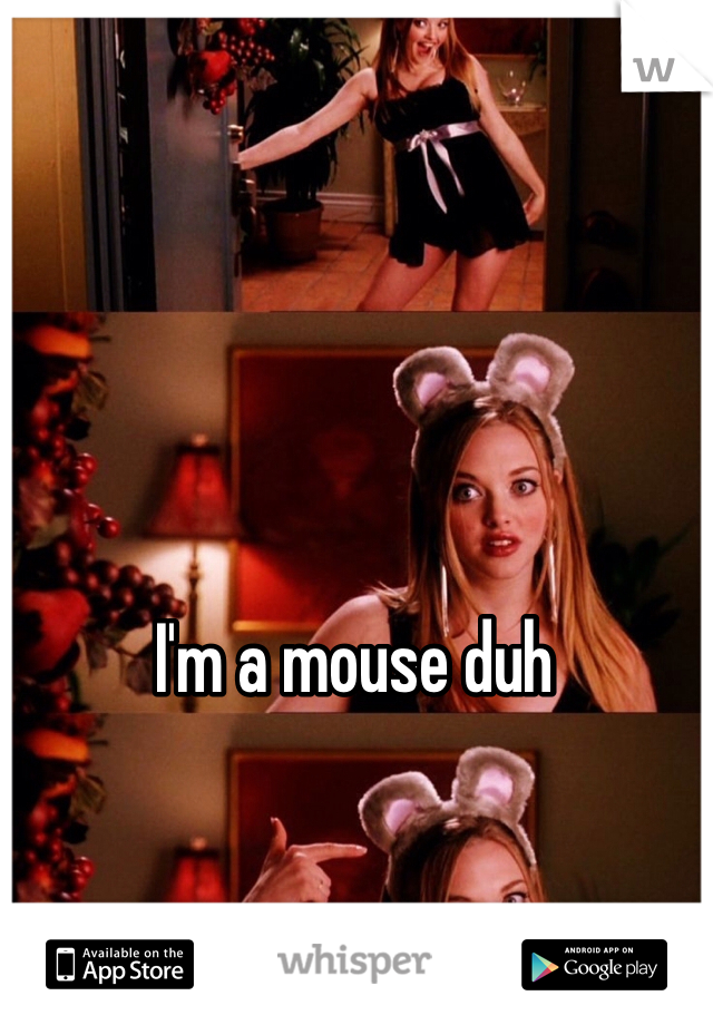 I'm a mouse duh