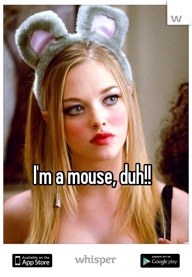 I'm a mouse, duh!!