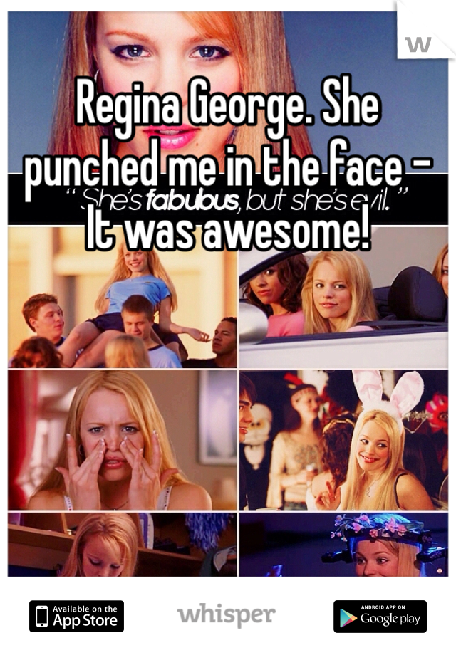 Regina George. She punched me in the face - It was awesome!