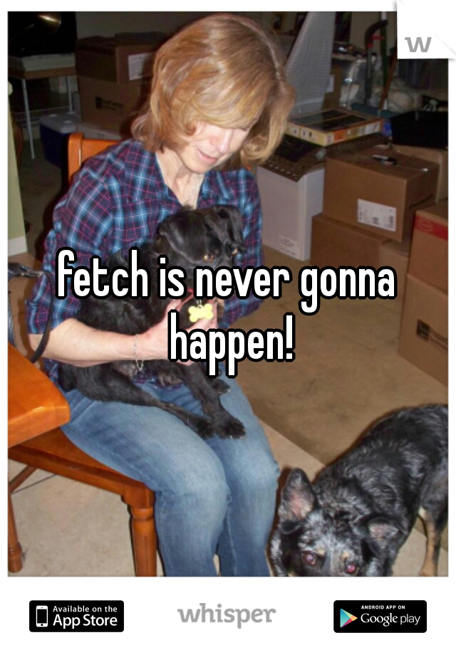 fetch is never gonna happen!