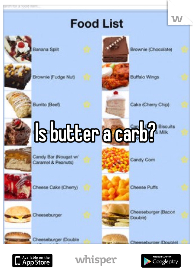 Is butter a carb?