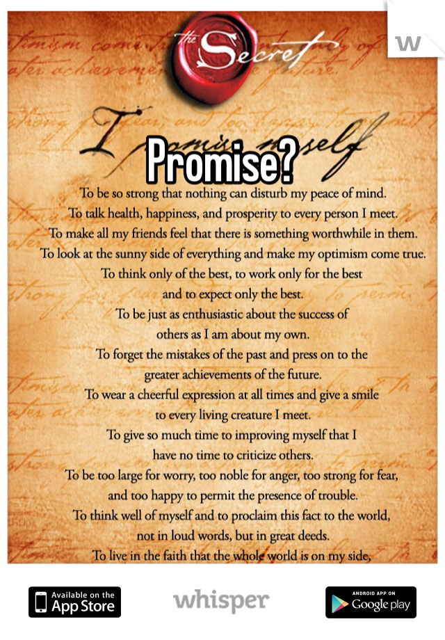 Promise? 