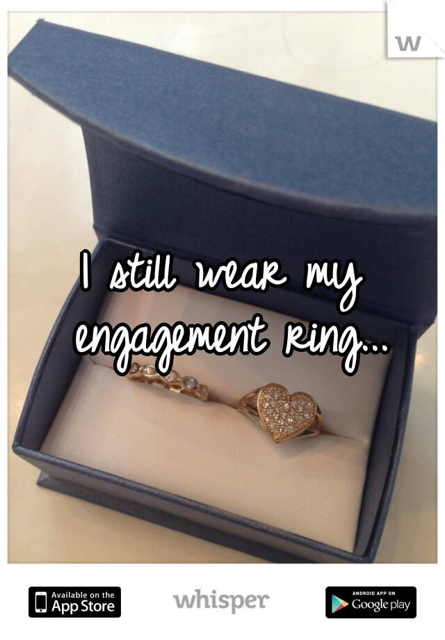 I still wear my engagement ring...
.