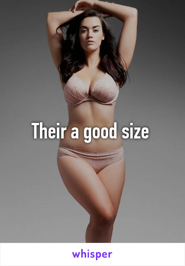 Their a good size 