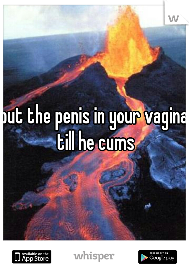 put the penis in your vagina till he cums