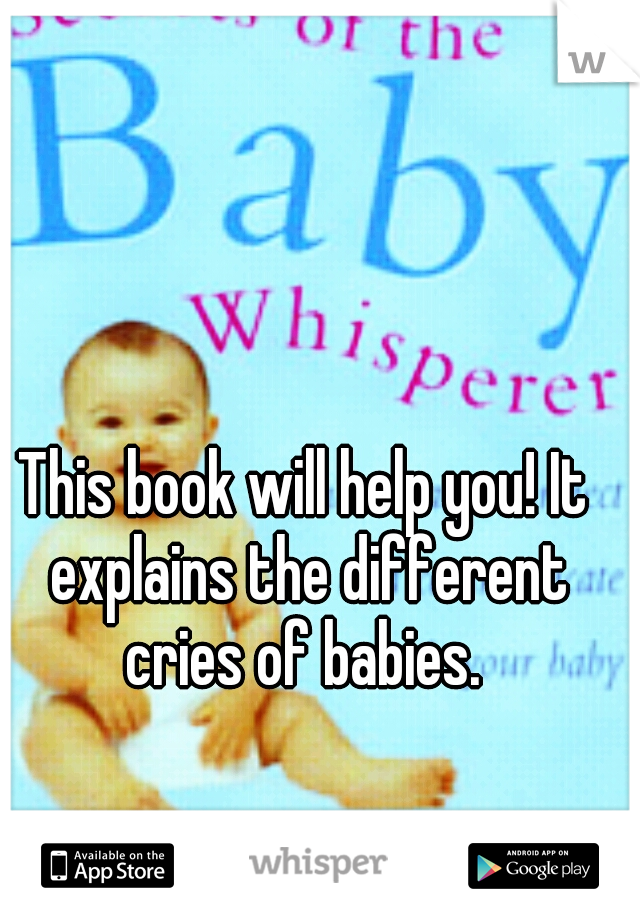 This book will help you! It explains the different cries of babies. 