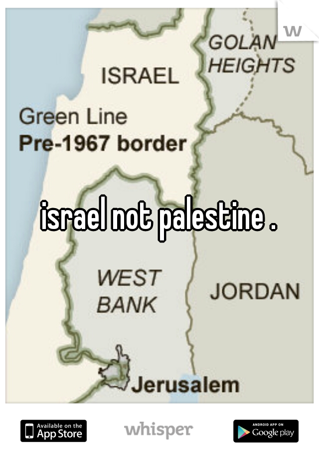 israel not palestine .