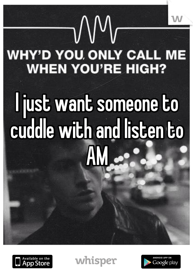 I just want someone to cuddle with and listen to AM