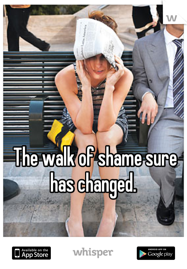 The walk of shame sure has changed. 