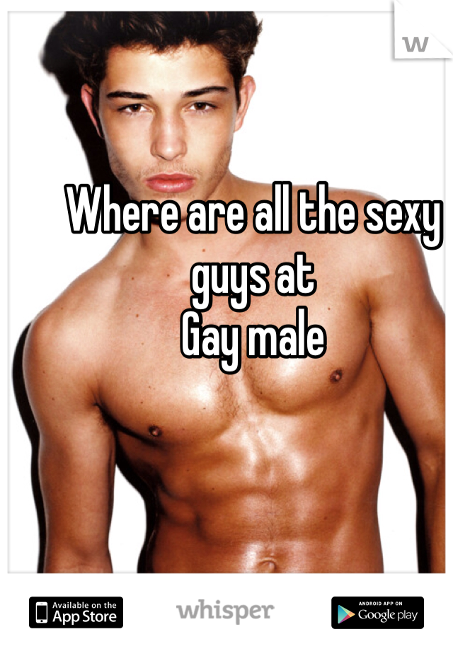 Where are all the sexy guys at 
Gay male 