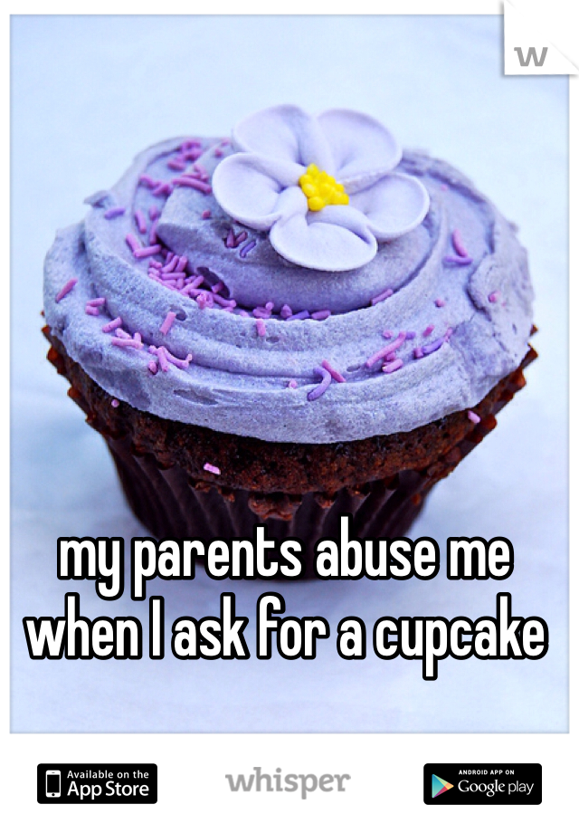 my parents abuse me when I ask for a cupcake