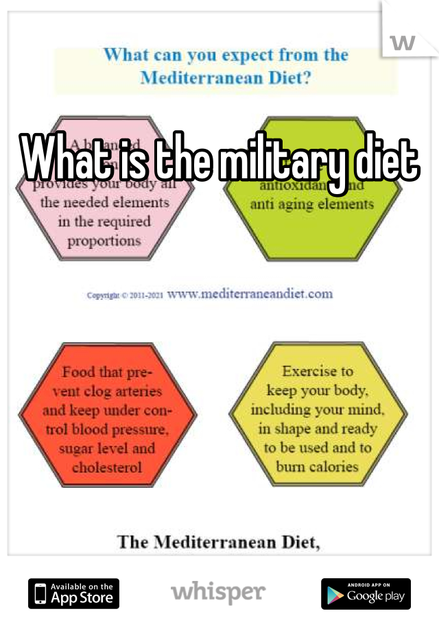 What is the military diet