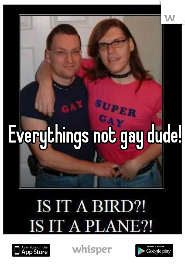 Everythings not gay dude!