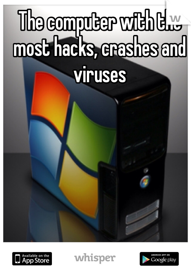 The computer with the most hacks, crashes and viruses