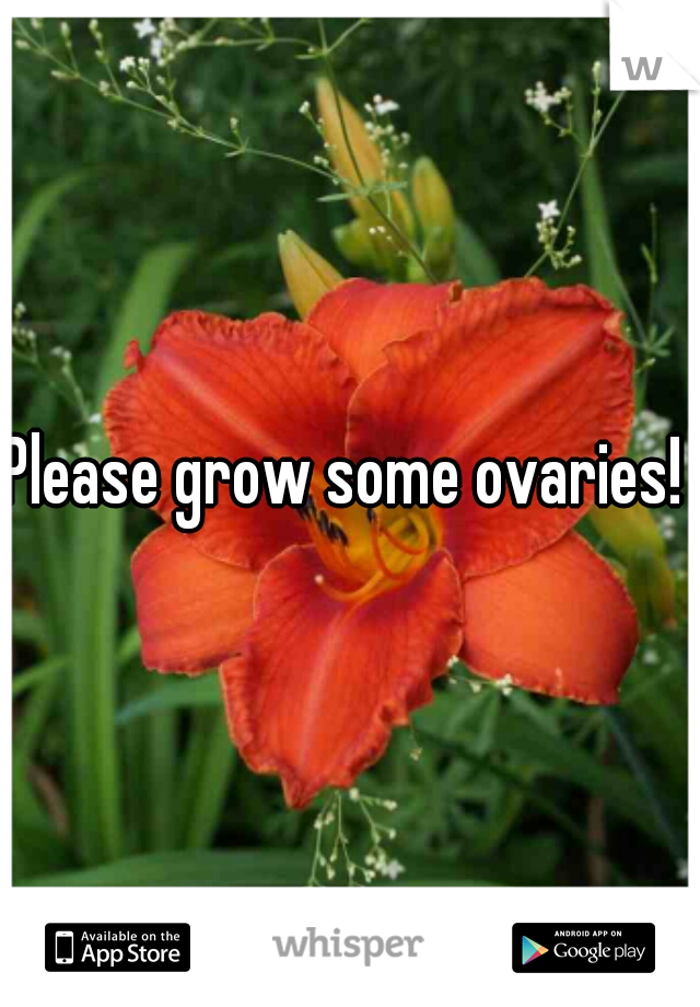 Please grow some ovaries! x