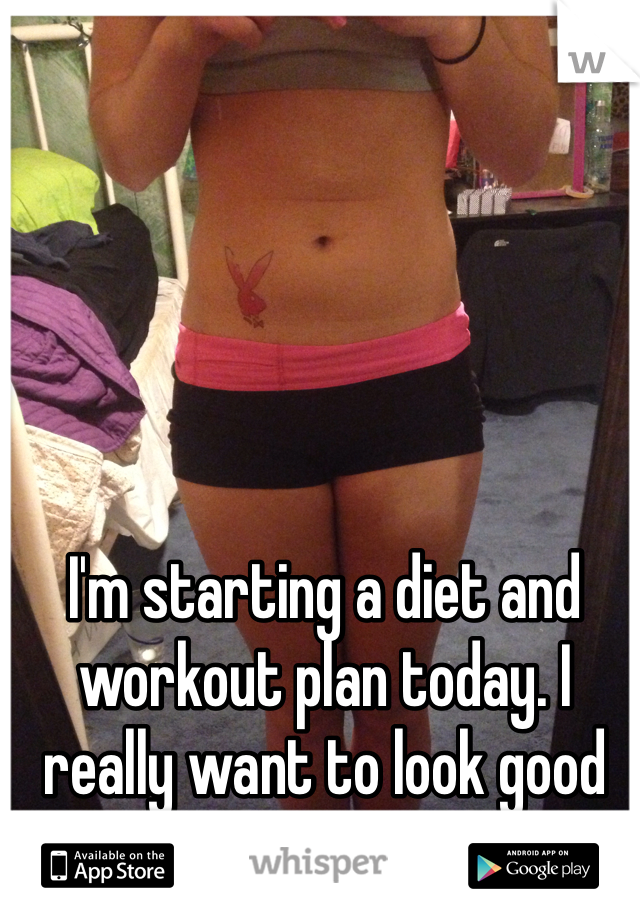 I'm starting a diet and workout plan today. I really want to look good at prom!!